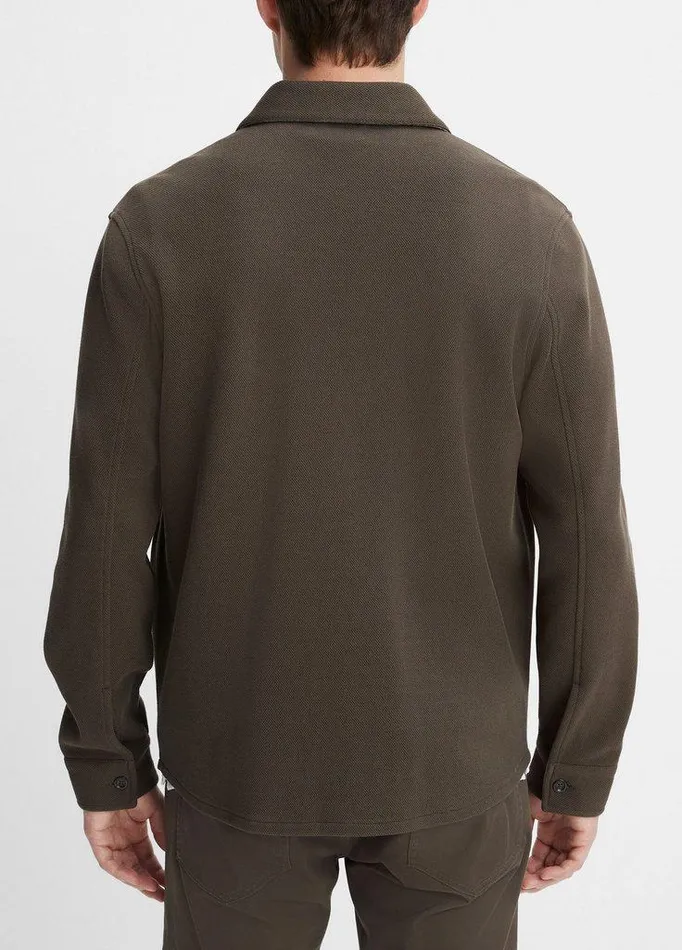 Jackets and Outerwear Men Vince DoubleKnit CottonBlend Piqu Shirt Jacket Frogheather Grey Jackets and Outerwear Men Vince DoubleKnit CottonBlend Piqu Shirt Jacket Frogheather Grey