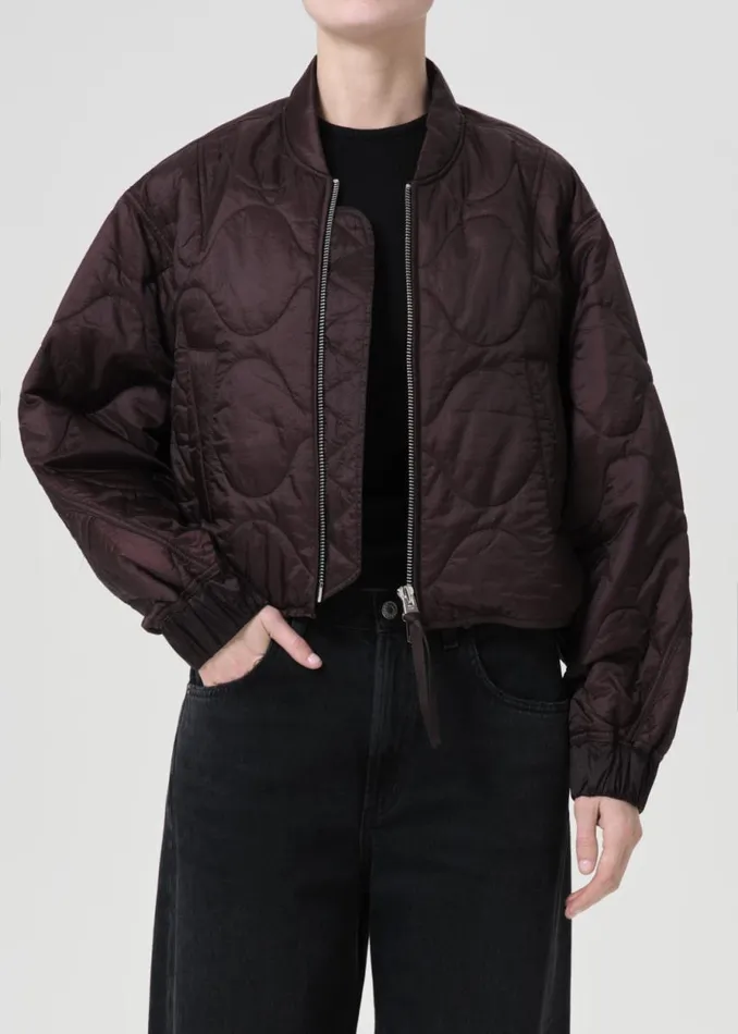 Jackets and Outerwear Women Agolde Shoreditch Ski Club X AGOLDE Iona Quilted Jacket In Infusion Jackets and Outerwear Women Agolde Shoreditch Ski Club X AGOLDE Iona Quilted Jacket In Infusion