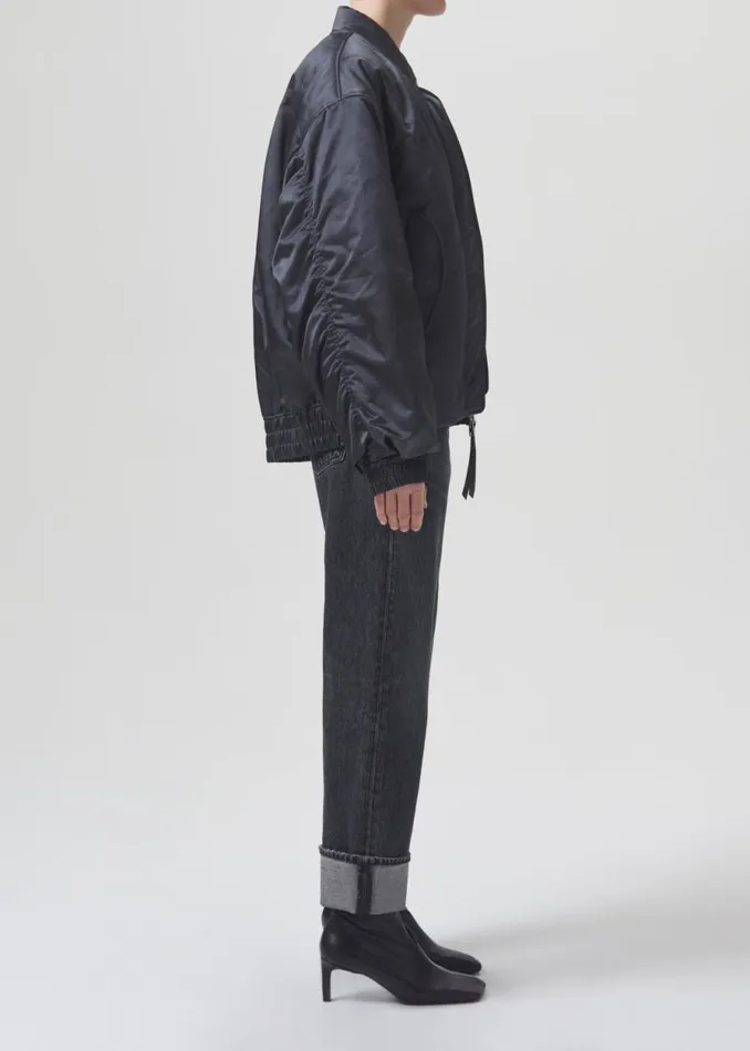 Jackets and Outerwear Women Agolde Shoreditch Ski Club X AGOLDE Nisa Bomber Jacket In Slate
