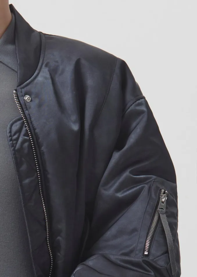 Jackets and Outerwear Women Agolde Shoreditch Ski Club X AGOLDE Nisa Bomber Jacket In Slate