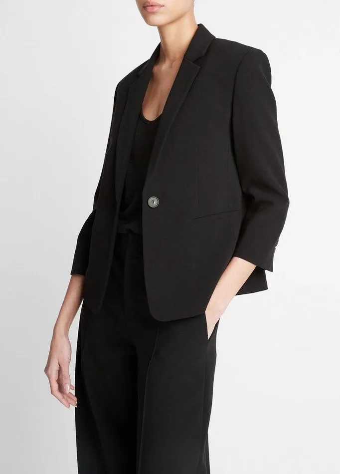 Jackets and Outerwear Women Vince Shrunken Blazer Black Jackets and Outerwear Women Vince Shrunken Blazer Black