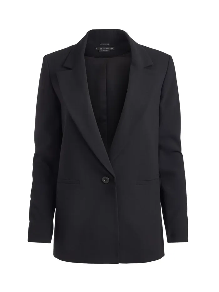 Jackets Coats Women Alice Olivia BREANN LONG FITTED BLAZER Black