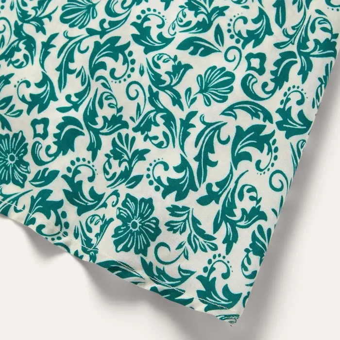Jade Floral Print Rayon Sleeveless Dress Green Women Stetson Midi