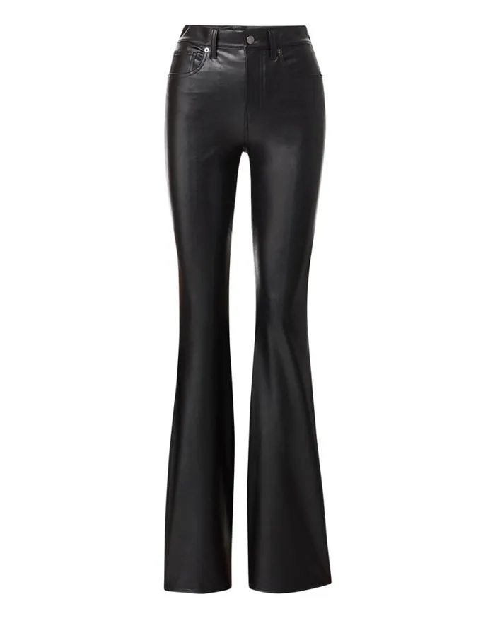 Jeans Shop Veronica Beard Beverly Vegan Leather SkinnyFlare Pant Black