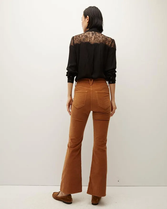 Jeans Shop Veronica Beard Carson Corduroy KickFlare Pant Camel