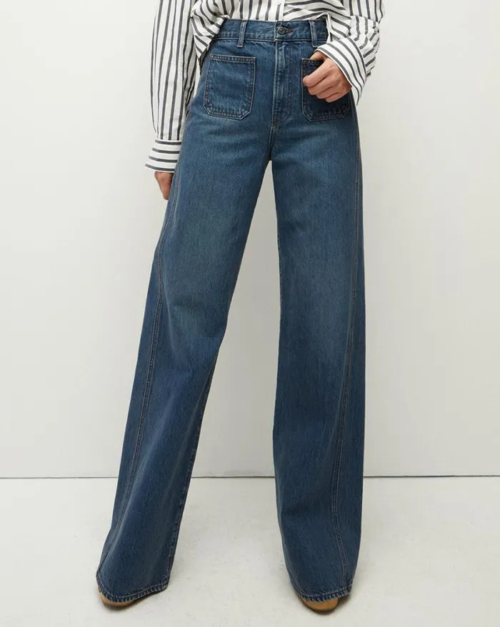 Jeans Shop Veronica Beard Taylor WideLeg Jean Thriller