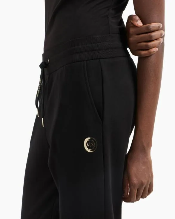 Jogger Pants With Metal Logo Black Women Armani Matching Sets Jogger Pants With Metal Logo Black Women Armani Matching Sets