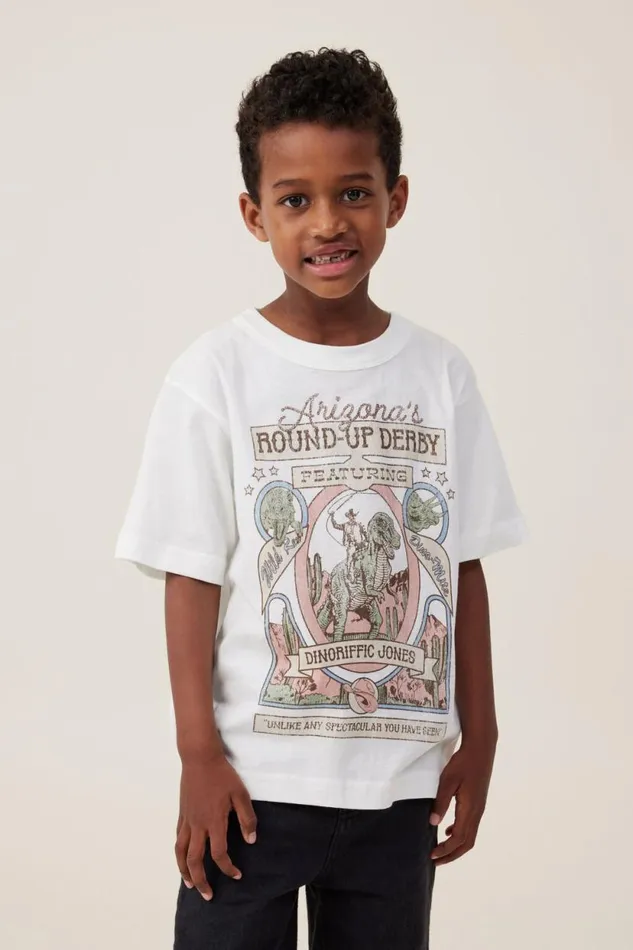 Jonny Short Sleeve Print Tee Vanillaarizona S Roundup Derby Boys Cotton On Tops and TShirts