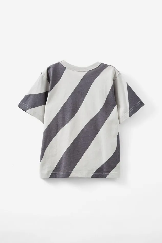 Jonny Short Sleeve Print Tee Winter Greywave Corn Silk Mama S Boy Boys Cotton On Tops and TShirts