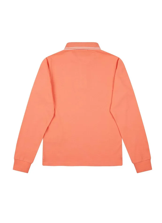 Junior 20748 Long Sleeve Polo Shirt In Lobster Stone Island Polo Shirts