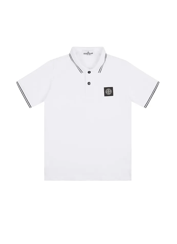 Junior 21348 Polo Shirt In White Stone Island TShirts
