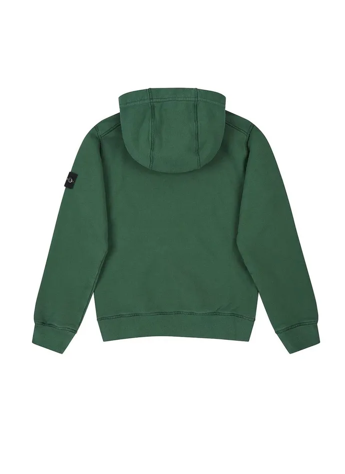 Junior 61640 Hooded Sweatshirt In Bottle Green Stone Island Sweatshirts
