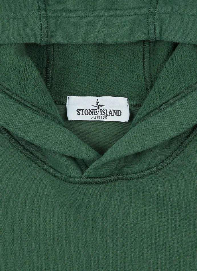 Junior 61640 Hooded Sweatshirt In Bottle Green Stone Island Sweatshirts