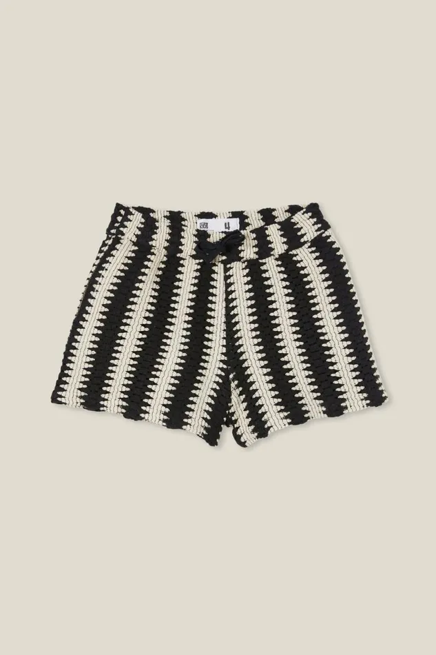 Kai Short Blackvanilla Stripe Girls Cotton On Shorts Skirts and Playsuits