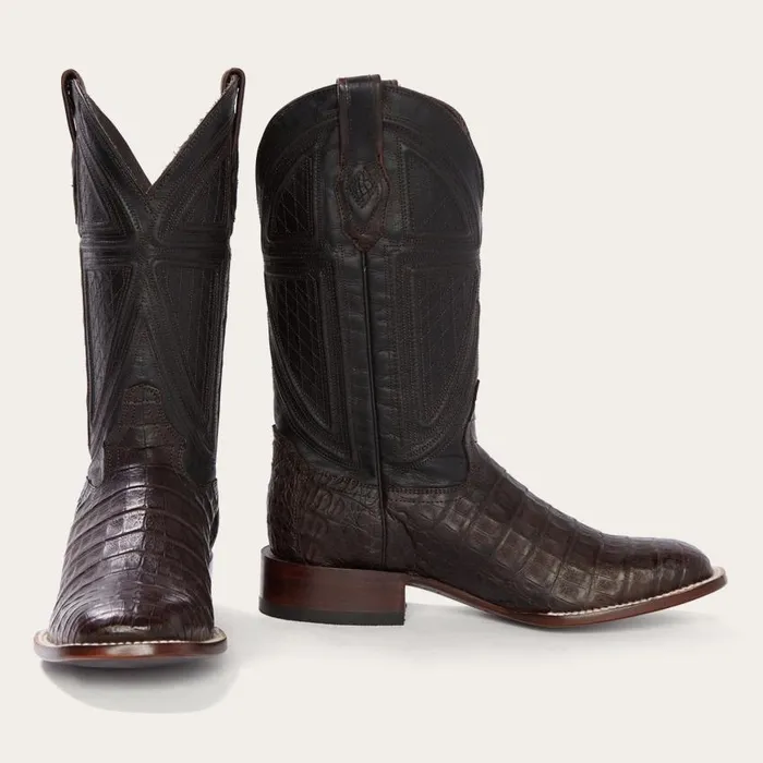 Kaycee Brown Caiman Belly Cowboy Boot Brown Men Stetson Western
