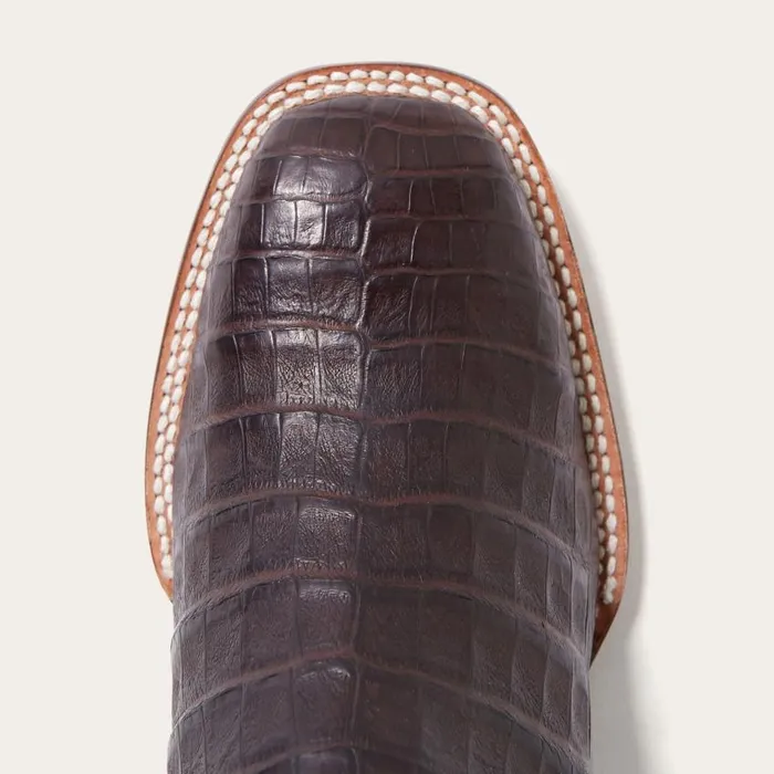 Kaycee Brown Caiman Belly Cowboy Boot Brown Men Stetson Western