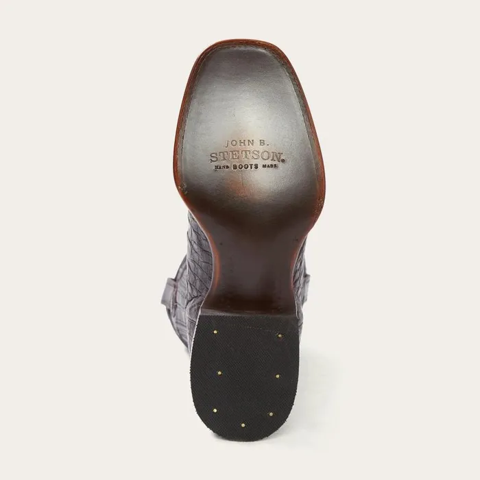 Kaycee Brown Caiman Belly Cowboy Boot Brown Men Stetson Western