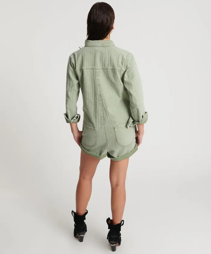 KHAKI LOGO JACQUARD PROPHECY JUMPSUIT Women One Teaspoon Denim Jumpsuits KHAKI LOGO JACQUARD PROPHECY JUMPSUIT Women One Teaspoon Denim Jumpsuits
