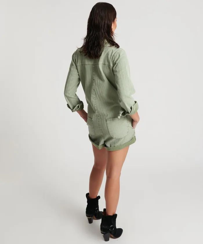 KHAKI LOGO JACQUARD PROPHECY JUMPSUIT Women One Teaspoon Denim Jumpsuits KHAKI LOGO JACQUARD PROPHECY JUMPSUIT Women One Teaspoon Denim Jumpsuits