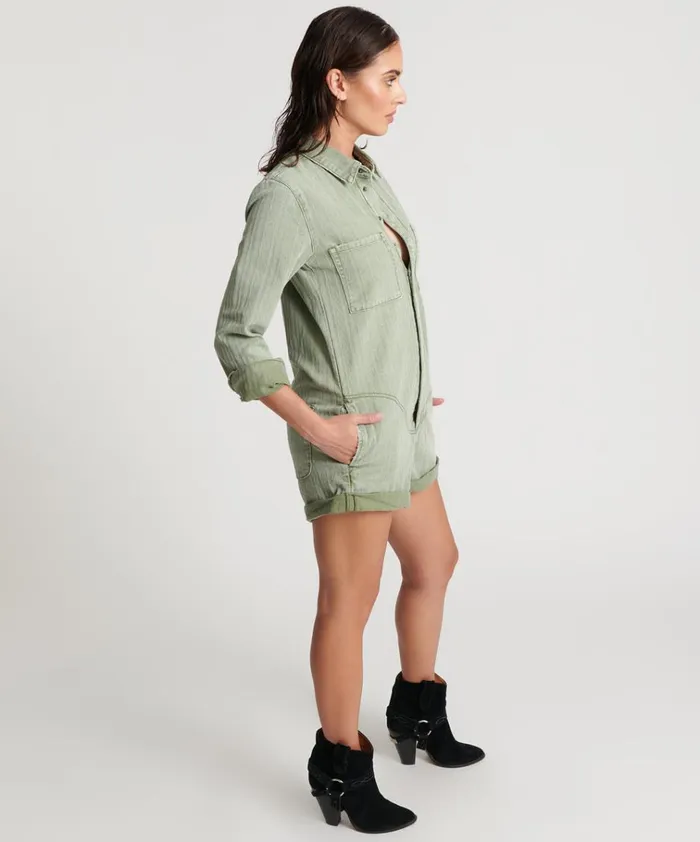 KHAKI LOGO JACQUARD PROPHECY JUMPSUIT Women One Teaspoon Denim Jumpsuits KHAKI LOGO JACQUARD PROPHECY JUMPSUIT Women One Teaspoon Denim Jumpsuits