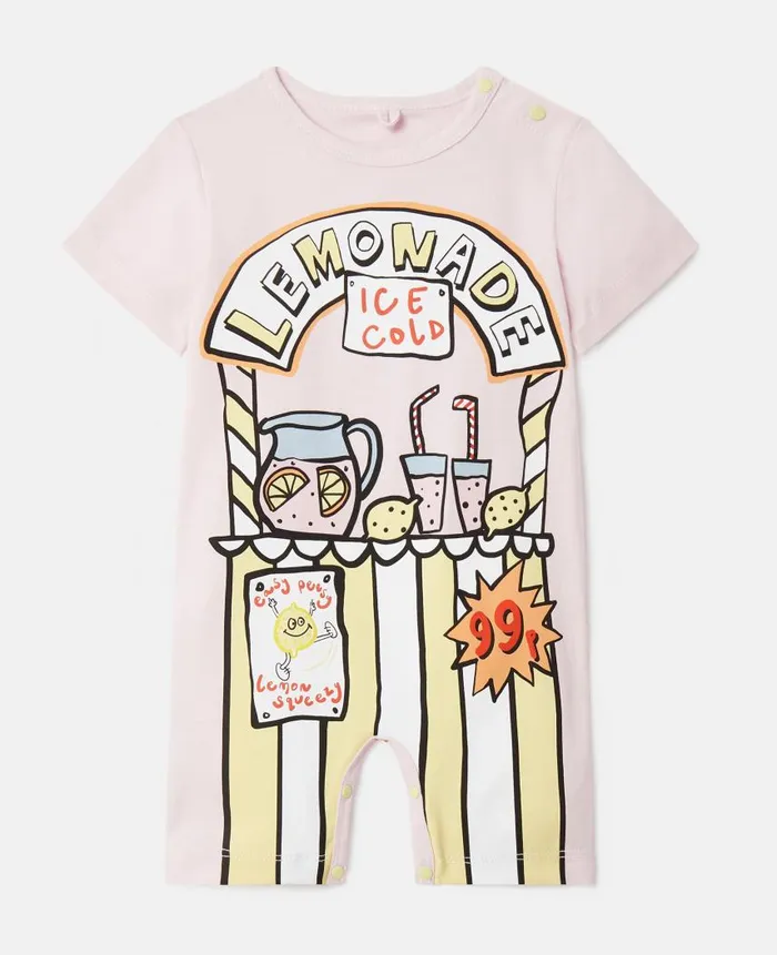 Kids Baby Girls Stella McCartney Candy Floss Stand Jumpsuit Pink