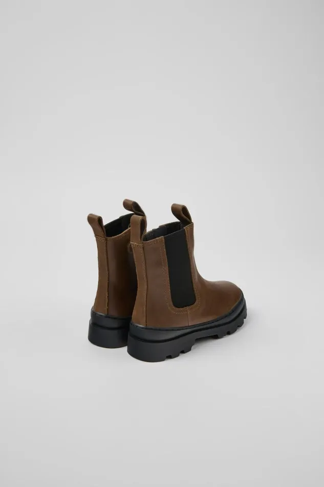 Kids Camper Boots Brutus Brown Leather Chelsea Boots For Kids Kids Camper Boots Brutus Brown Leather Chelsea Boots For Kids
