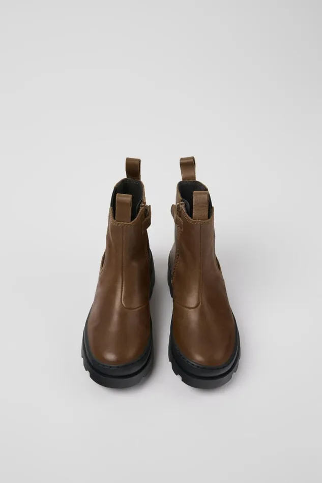 Kids Camper Boots Brutus Brown Leather Chelsea Boots For Kids Kids Camper Boots Brutus Brown Leather Chelsea Boots For Kids