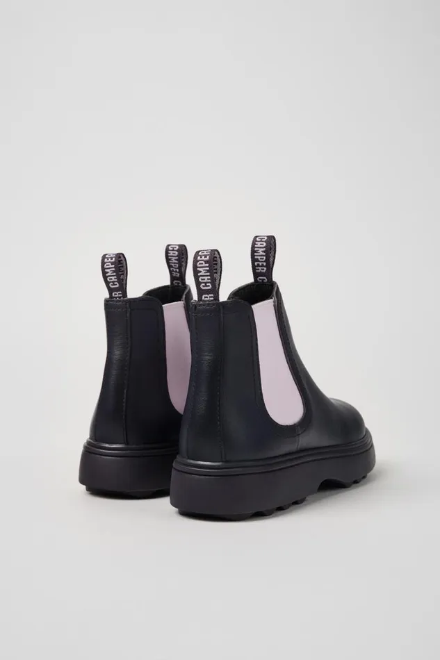 Kids Camper Boots Norte Purple Leather Boots For Kids Kids Camper Boots Norte Purple Leather Boots For Kids