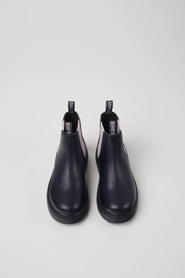 Kids Camper Boots Norte Purple Leather Boots For Kids Kids Camper Boots Norte Purple Leather Boots For Kids