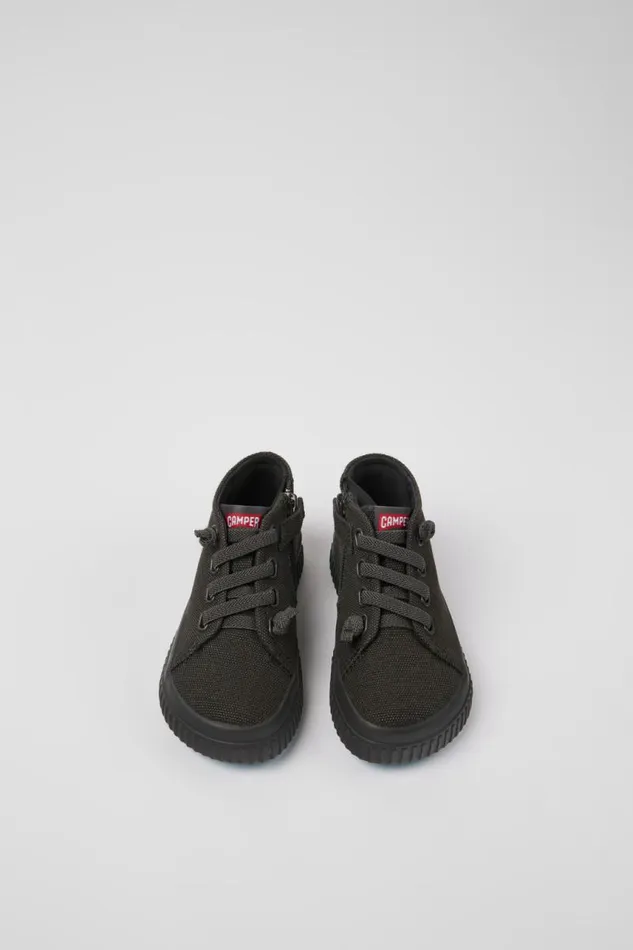 Kids Camper Boots Peu Roda Dark Gray Textile Sneakers For Kids