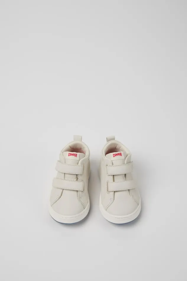 Kids Camper Boots Twins White And Black Leather Sneakers For Kids Kids Camper Boots Twins White And Black Leather Sneakers For Kids
