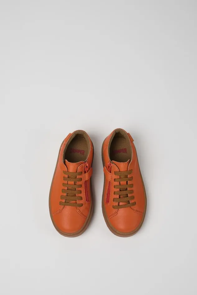 Kids Camper Casual Shoes Kiddo Orange Leather Shoes For Kids Kids Camper Casual Shoes Kiddo Orange Leather Shoes For Kids