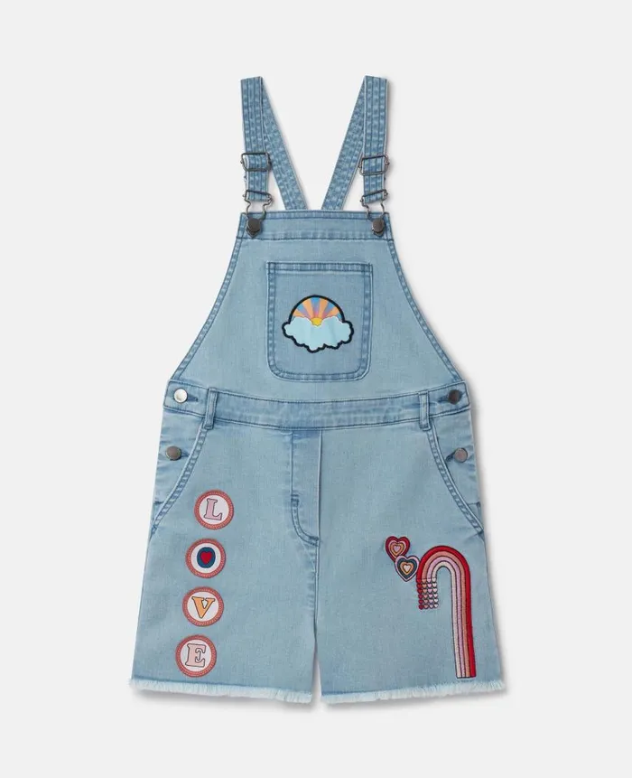 Kids Dresses and Jumpsuits Stella McCartney I Love You Embroidered Denim Dungarees I Love You Kids Dresses and Jumpsuits Stella McCartney I Love You Embroidered Denim Dungarees I Love You