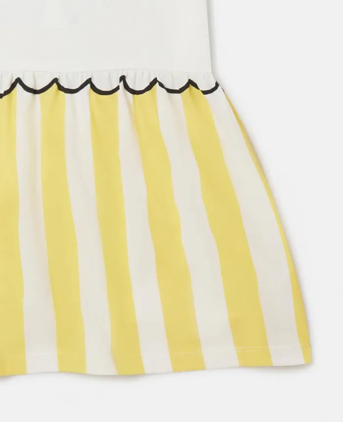 Kids Dresses and Jumpsuits Stella McCartney Lemonade Stand TShirt Dress Cream