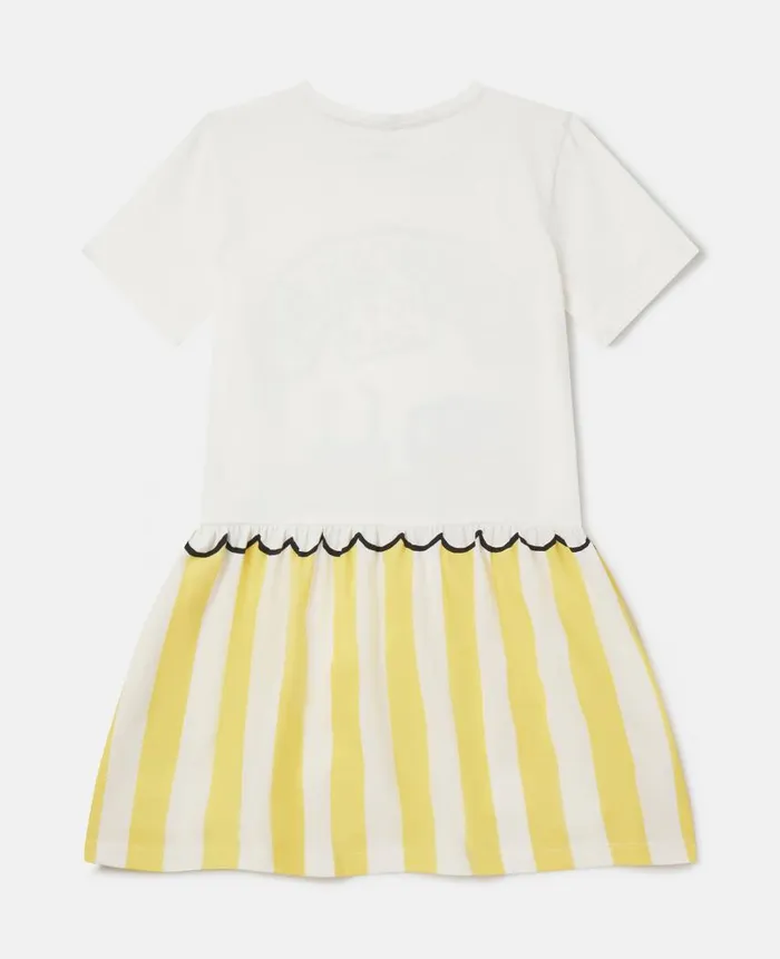 Kids Dresses and Jumpsuits Stella McCartney Lemonade Stand TShirt Dress Cream