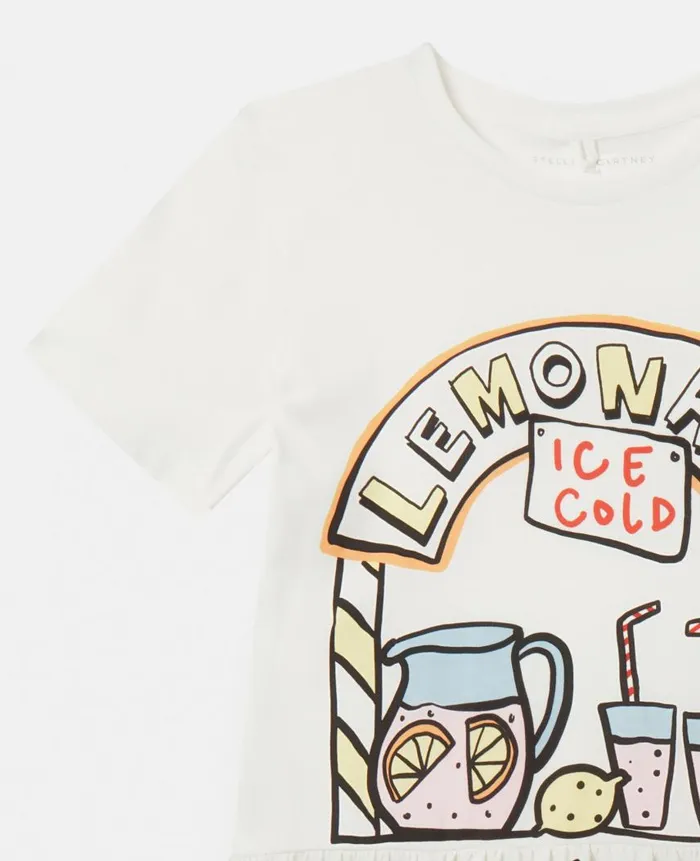 Kids Dresses and Jumpsuits Stella McCartney Lemonade Stand TShirt Dress Cream