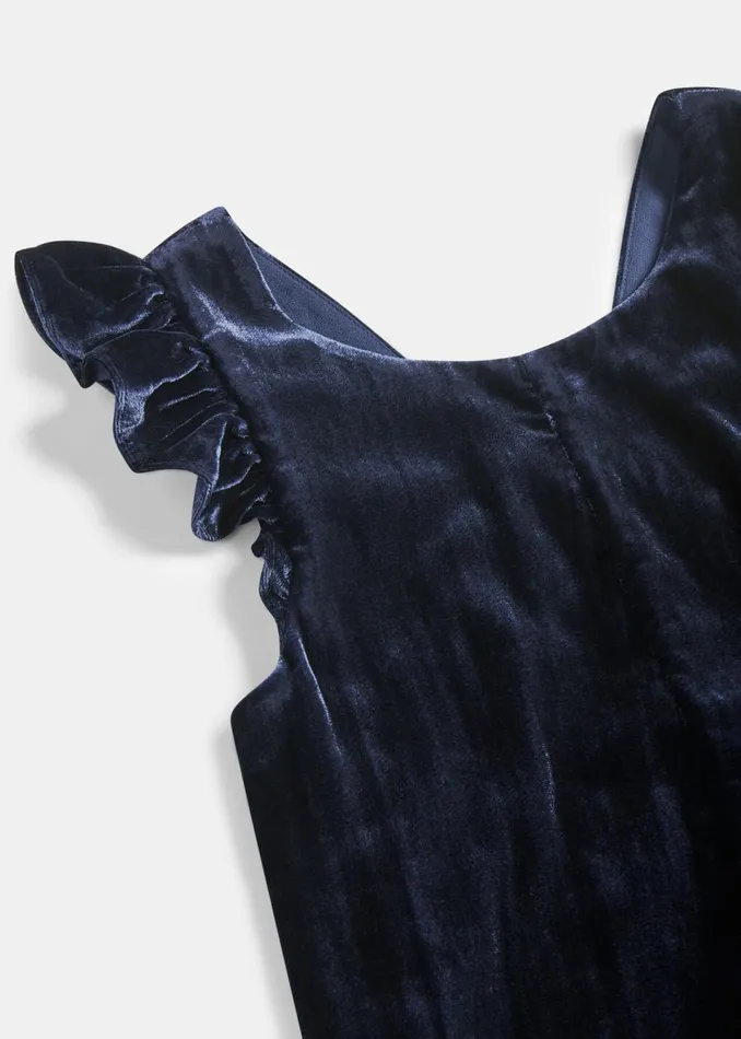 Kids Dresses and Jumpsuits Whistles Navy Evelyn Velvet Jumpsuit