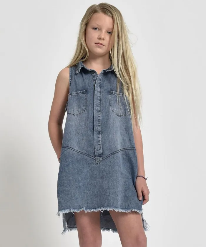 KIDS MINI BRAXTON DRESS 0 WomenKids One Teaspoon Denim Dresses