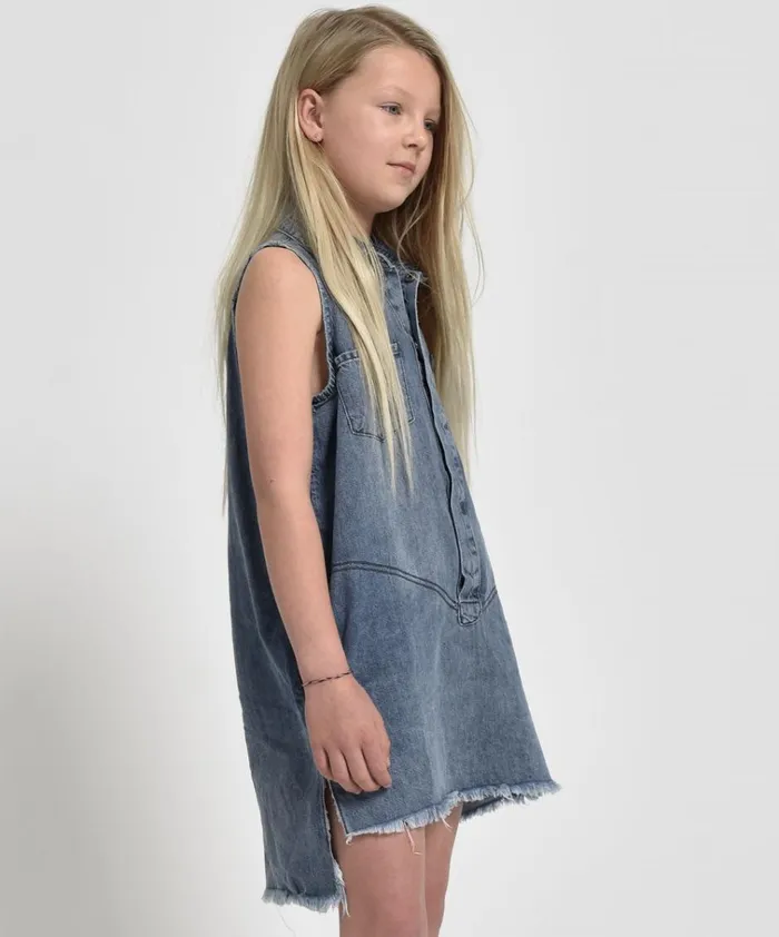KIDS MINI BRAXTON DRESS 0 WomenKids One Teaspoon Denim Dresses