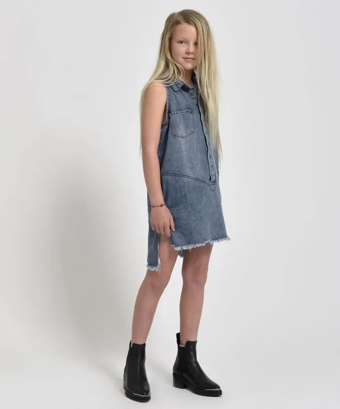 KIDS MINI BRAXTON DRESS 0 WomenKids One Teaspoon Denim Dresses