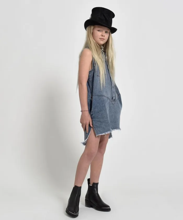 KIDS MINI BRAXTON DRESS 0 WomenKids One Teaspoon Denim Dresses