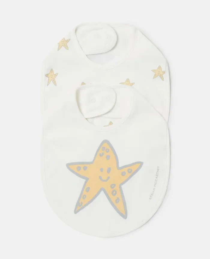 Kids Newborn 0 8211 24 Months Stella McCartney 4 Pack Of Smiling Stella Star Print Bibs Ivoryyellow Kids Newborn 0 8211 24 Months Stella McCartney 4 Pack Of Smiling Stella Star Print Bibs Ivoryyellow