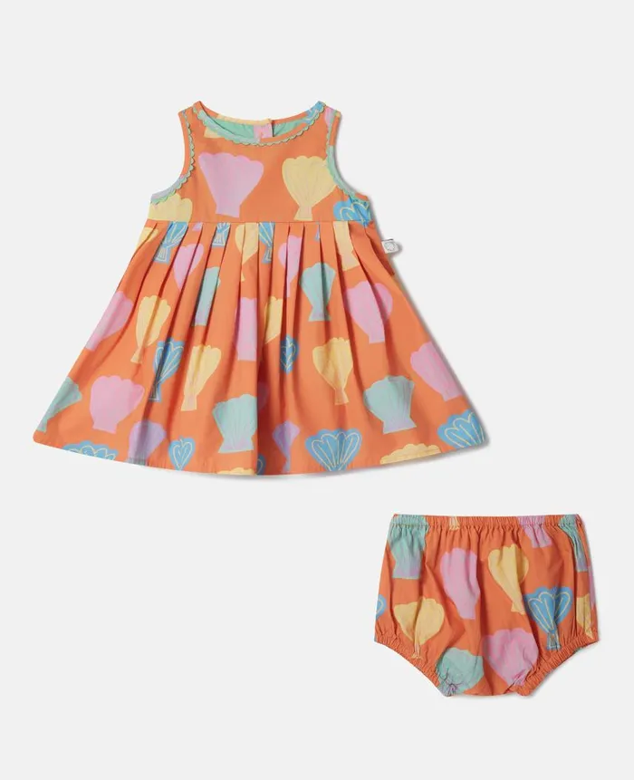 Kids Newborn 0 8211 24 Months Stella McCartney Seashell Print Sleeveless Dress And Bloomers Set Multicolour Kids Newborn 0 8211 24 Months Stella McCartney Seashell Print Sleeveless Dress And Bloomers Set Multicolour