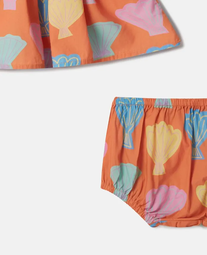 Kids Newborn 0 8211 24 Months Stella McCartney Seashell Print Sleeveless Dress And Bloomers Set Multicolour