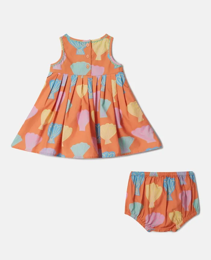 Kids Newborn 0 8211 24 Months Stella McCartney Seashell Print Sleeveless Dress And Bloomers Set Multicolour