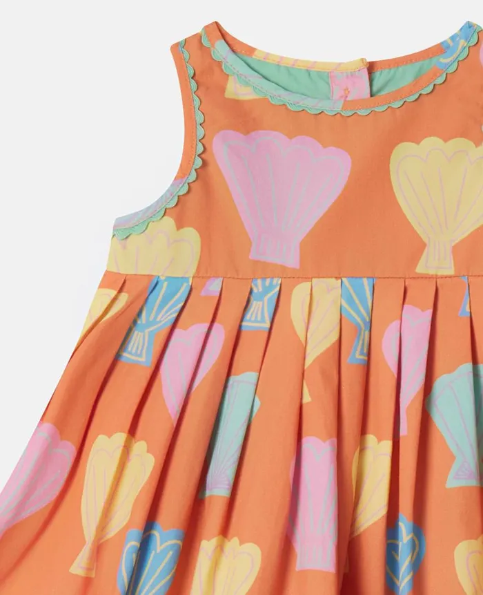 Kids Newborn 0 8211 24 Months Stella McCartney Seashell Print Sleeveless Dress And Bloomers Set Multicolour