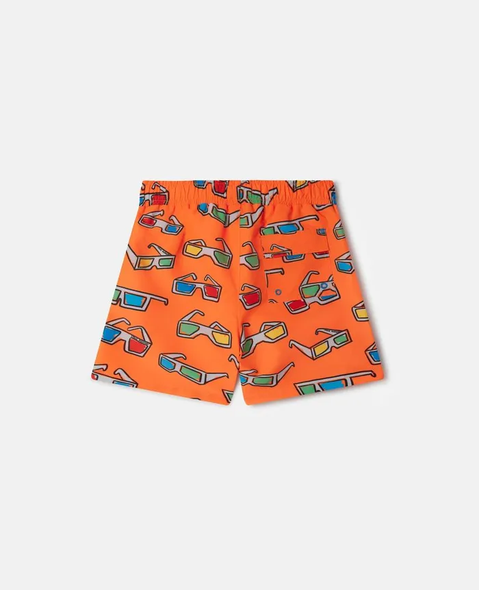 Kids Pants and Shorts Stella McCartney 3D Glasses Swimming Trunks Neon Orange