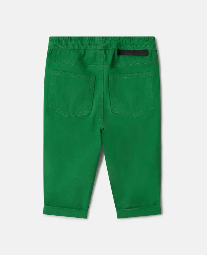 Kids Pants and Shorts Stella McCartney Drawstring Joggers Green