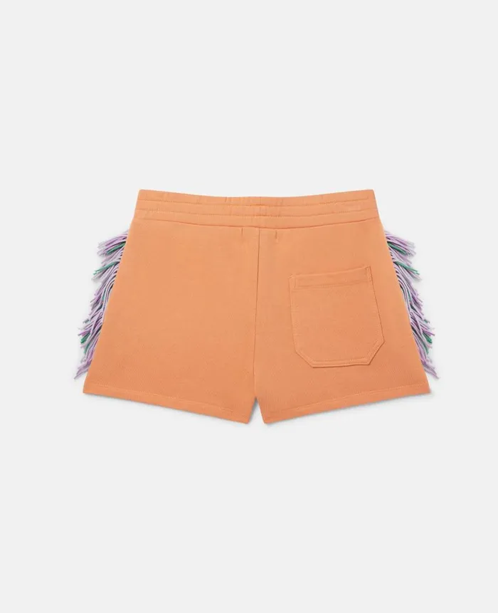 Kids Pants and Shorts Stella McCartney Fringed Shorts Orange