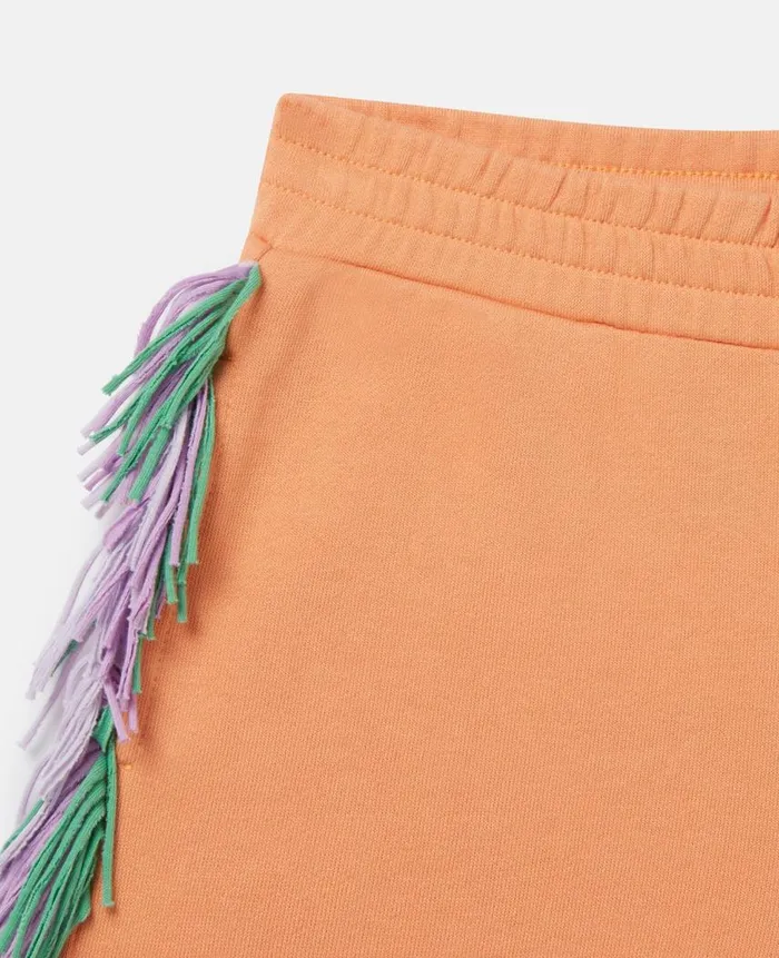Kids Pants and Shorts Stella McCartney Fringed Shorts Orange